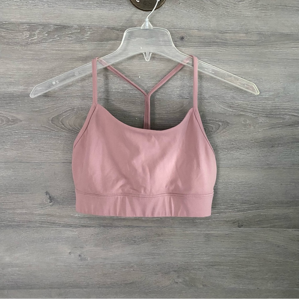 CRZ YOGA Dusty Pink Strappy Sports Bra